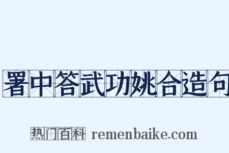 署中答武功姚合造句是什么意思的图片